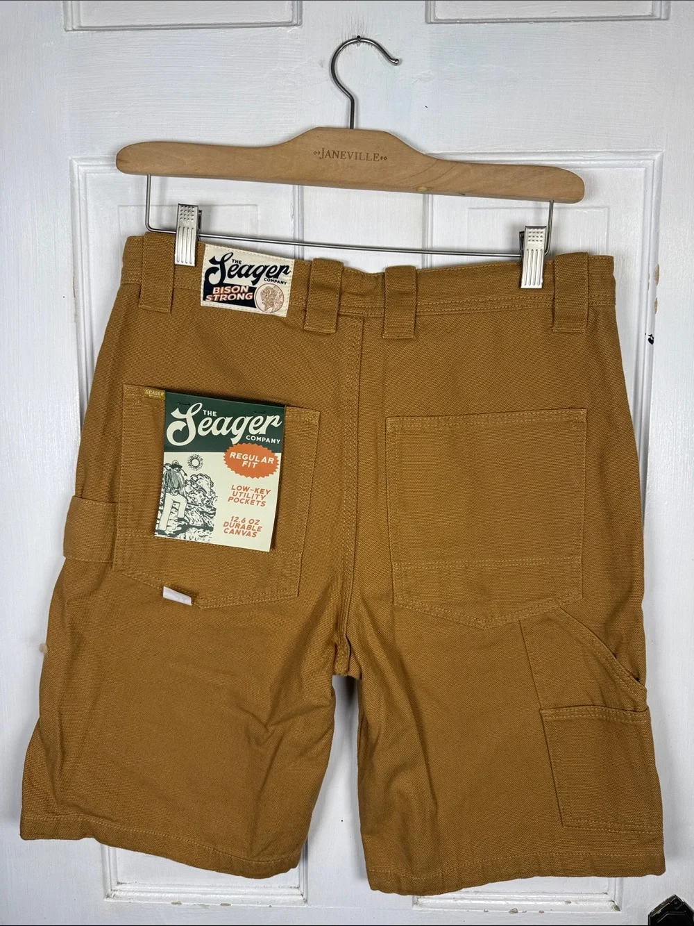 Bison Strong Boson Heavyweight Canvas 9” Shorts in Bronze NEW M400 Sz 31